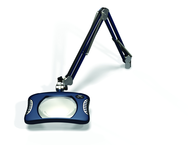 Green-Lite® 7" x 5-1/4"Spectra Blue Rectangular LED Magnifier; 43" Reach; Table Edge Clamp - Exact Tool & Supply