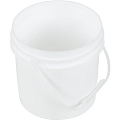 White Open Head Pail Plastic Hand 1 Gal - Exact Tool & Supply
