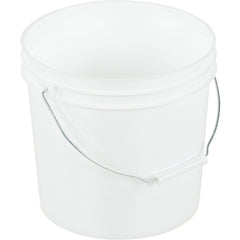 White Open Head Pail Steel Hand 3.5 Gal - Exact Tool & Supply