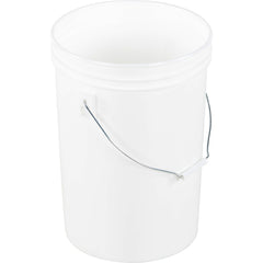 White Open Head Pail Steel Hand 6 Gal - Exact Tool & Supply