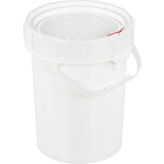 White Screw Top Pail & Lid 5 Gallon - Exact Tool & Supply