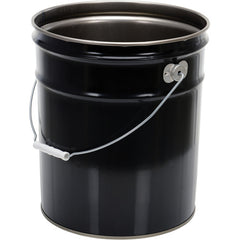 Black Un Rated Steel Pail 5 Gallon - Exact Tool & Supply