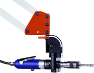 Horizontal/Vertical motor bracket for the 300 rpm pneumatic tapping motor and the Universal-Tap electric motor. - Exact Tool & Supply