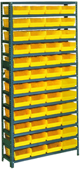 36 x 12 x 75'' (48 Bins Included) - Small Parts Bin Storage Shelving Unit - Exact Tool & Supply