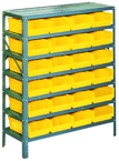 36 x 12 x 48'' (24 Bins Included) - Small Parts Bin Storage Shelving Unit - Exact Tool & Supply