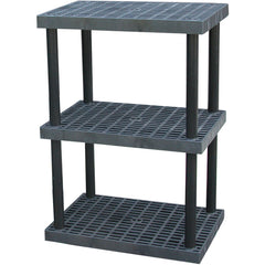 Plastic Bulk Shelf&Storage 36 × 24 3 Shelf - Exact Tool & Supply