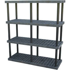 Plastic Bulk Shelf&Storage 66 × 24 4 Shelf - Exact Tool & Supply