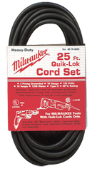 #48-76-4025 - Fits: Most Milwaukee 3-Wire Quik-Lok Cord Sets @ 25' - Replacement Cord - Exact Tool & Supply