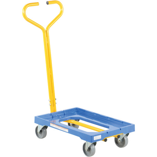 Plastic Dolly W/Handle 500 lb 16 × 24 - Exact Tool & Supply