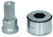 PDH1/2; 1/2" Hex Punch & Die Set w/Key-Way - Exact Tool & Supply