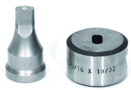 PDOB1/4X1/2; 1/4 x 1/2" Oblong Punch & Die Set - Exact Tool & Supply