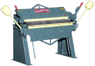 Box & Pan Brake - #U4812 - 49'' Working Length - 12 Gauge Capacity (Mild Steel) - Exact Tool & Supply