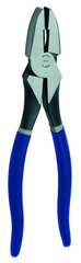 8-1/2" Linesmen Plier w/Side Cutters; Double-Dipped Plastic Handle - Exact Tool & Supply