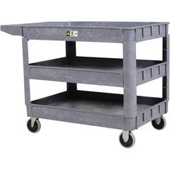 Plastic Utility Cart 3 Shelves 24.5 × 36 - Exact Tool & Supply