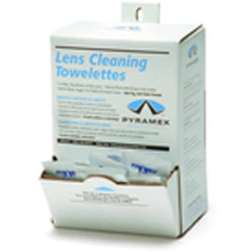 Lens Cleaner: 100 Wipe Count, Individually Wrapped, Pre-Moistened, 8 in (W) × 5 in (L) Wipe Size - Exact Tool & Supply
