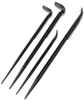 4 Pc. Pinch and Roll Bar Set - 16, 18" Rolling Head Bars; 14, 20" Line Up Bars - Exact Tool & Supply
