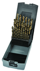 29 Pc. 1/16" - 1/2" by 64ths Cobalt Bronze Oxide Jobber Drill Set - Exact Tool & Supply