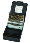 60 Pc. #1 - #60 Wire Gage Cobalt Bronze Oxide Screw Machine Drill Set - Exact Tool & Supply