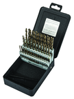 60 Pc. #1 - #60 Wire Gage Cobalt Bronze Oxide Jobber Drill Set - Exact Tool & Supply