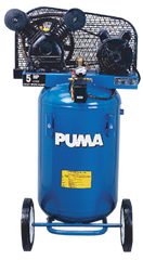 Portable Air Compressors - Model #PK5020VP; 20 Gallon / Vertical Tank; 5HP; 1PH; 115/230V Motor - Exact Tool & Supply