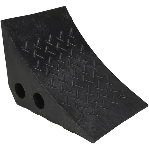 Recycled Black Plastic Wheel Chock - Exact Tool & Supply