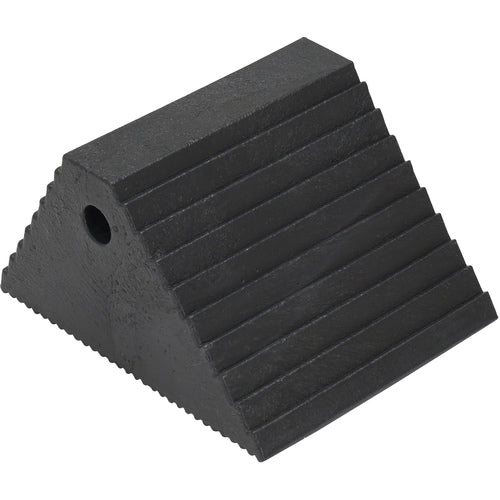Plastic Dual Slope Wheel Chock Black - Exact Tool & Supply
