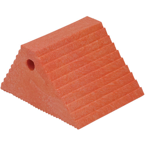 Plastic Dual Slope Wheel Chock Orange - Exact Tool & Supply