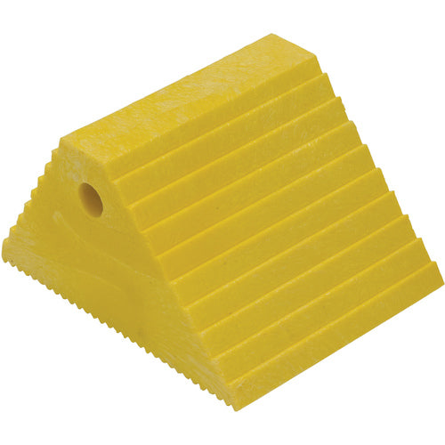 Plastic Dual Slope Wheel Chock Yellow - Exact Tool & Supply