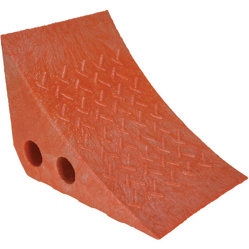 Recycled Orange Plastic Wheel Chock - Exact Tool & Supply