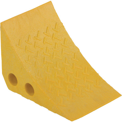 Recycled Yellow Plastic Wheel Chock - Exact Tool & Supply