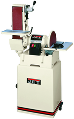 #JSG-6CS Closed Stand Combination Belt/Disc Sander; 6" x 48" Belt; 12" Disc; 1.5HP 115/230V 1PH Prewired 115V Motor; 277 lbs. - Exact Tool & Supply