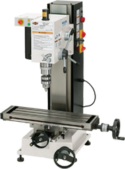 Mill with Dovtail Column - R-8 Spindle - 6-1/4 X 21-5/8'' Table - 3/4 HP - 1PH - 110V Motor - Exact Tool & Supply