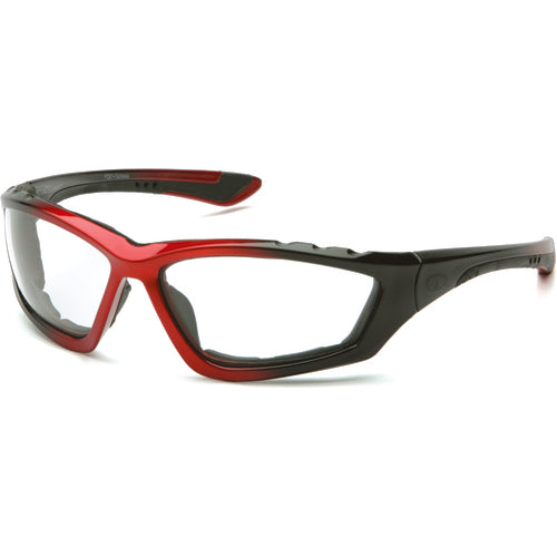 Accurist Clear Anti-Fog Lens Red/Black Frame Safety Glasses - Exact Tool & Supply