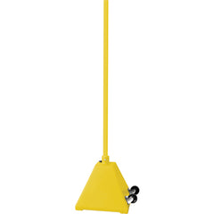 Yellow Pyramid Sign Base W/Pole & Wheels - Exact Tool & Supply