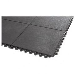 3' x 3' x 5/8" Thick Solid Deck Mat - Black - Grit Coated - Exact Tool & Supply