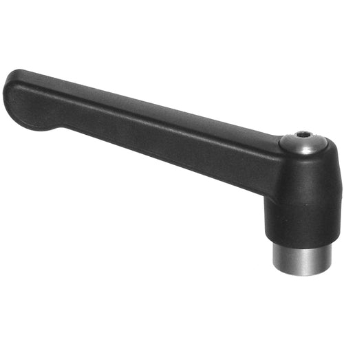 Model 70866, Clamp Lever Size 3 - Plastic Classic Style with Steel Insert, Screw and Spring tapped 5/16″–18 - Exact Tool & Supply
