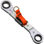 Proto® Tether-Ready Offset Double Box Reversible Ratcheting Wrench 9 x 10 mm - 6 Point - Exact Tool & Supply