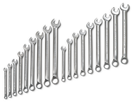 Proto® 18 Piece Full Polish Anti-Slip Fractional and Metric Combination Wrench Set - 12 Point - Exact Tool & Supply