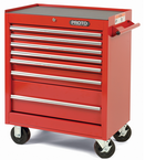 Proto® 440SS 27" Roller Cabinet - 7 Drawer, Red - Exact Tool & Supply