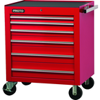 Proto® 450HS 34" Roller Cabinet - 6 Drawer, Red - Exact Tool & Supply