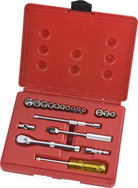 Proto® 1/4" Drive 19 Piece Socket, Combination Set - 6 and 8 Point - Exact Tool & Supply