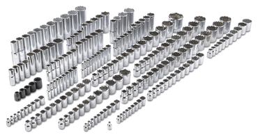 Proto® 1/4", 3/8", & 1/2" Drive 205 Piece Socket Set- 6, 8, and 12 Point - Exact Tool & Supply