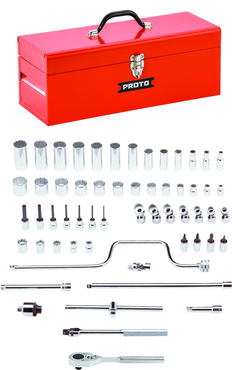 Proto® 3/8" Drive 58 Piece Socket, Combination Set - 12 Point - Exact Tool & Supply