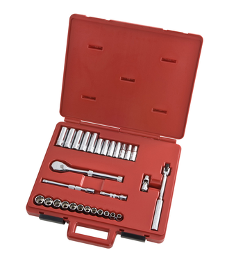 Proto® 3/8" Drive 29 Piece Metric Socket, Combination Set - 12 Point - Exact Tool & Supply