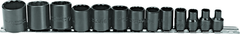 Proto® 3/8" Drive 13 Piece Black Oxide Socket Set - 12 Point - Exact Tool & Supply