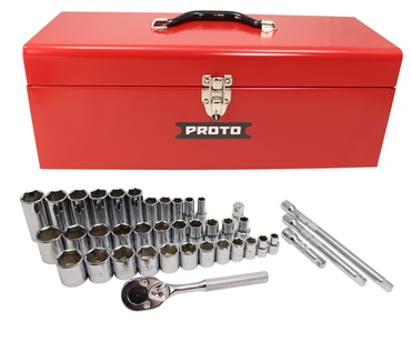 Proto® 3/8" & 1/2" Drive 39 Piece Combination Socket Set- 6 Point - Exact Tool & Supply