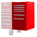 Proto® 550S Side Cabinet - 6 Drawer, Gloss Red - Exact Tool & Supply