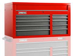 Proto® 550S 50" Top Chest - 10 Drawer, Gloss Red - Exact Tool & Supply