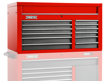 Proto® 550S 50" Top Chest - 12 Drawer, Gloss Black - Exact Tool & Supply