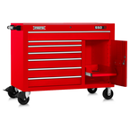 Proto® 550S 50" Workstation - 7 Drawer & 1 Shelf, Gloss Red - Exact Tool & Supply
